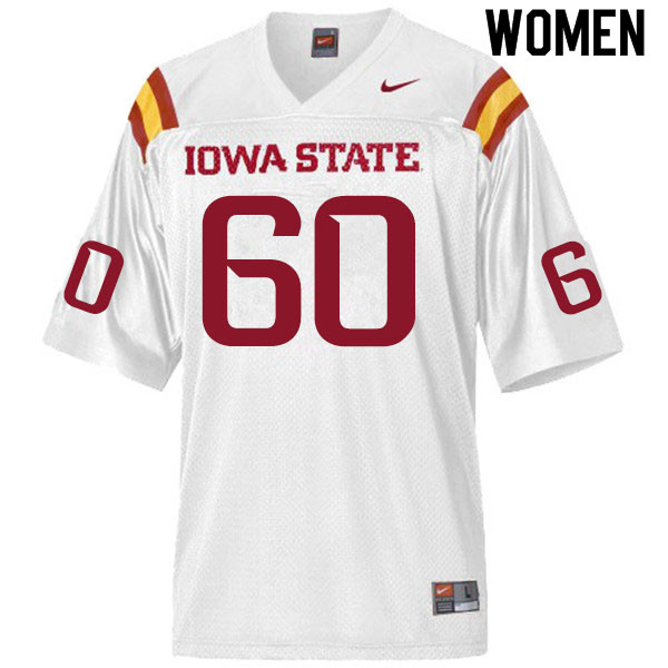 Iowa State Cyclones Women's #60 Owen Terwilliger Nike NCAA Authentic White College Stitched Football Jersey QP42X40LL